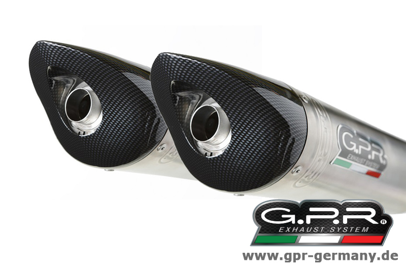 GPR TIBURON TITANIUM DUCATI HYPERMOTARD 1100 - 1100 EVO 2007/12 DUAL SLIP-ON